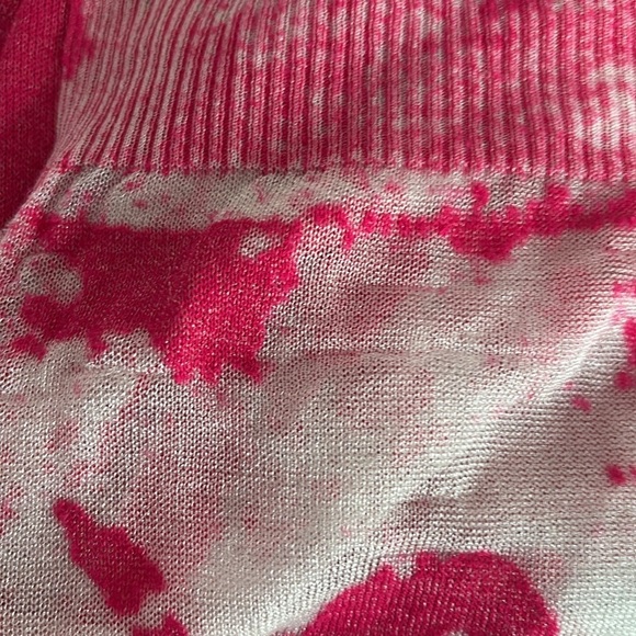 Diesel M Spots Oharw Long Sleeve Lurex Knit V Neck Top in Pink - Small-measured - Picture 7 of 13